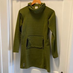 Melanzana Micro Grid Dress, small, green